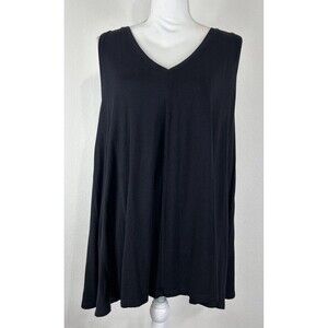 Lane Bryant Black Pullover V Neck Tank Plus Size 14W/16W